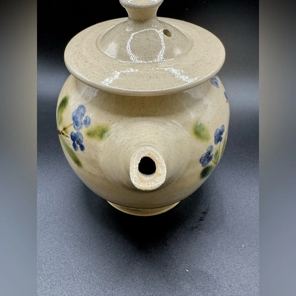 VTG Signed Bluebird Ceramic Teapot